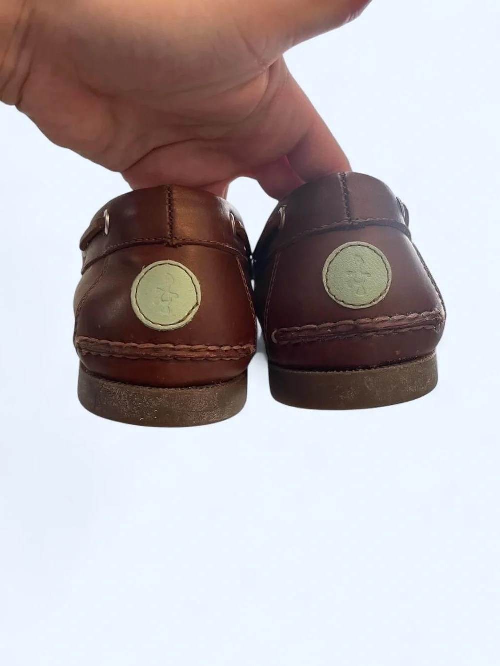 Men's Brown Leather Boat Shoes - Classic Lace-Up Deck‎ Shoes